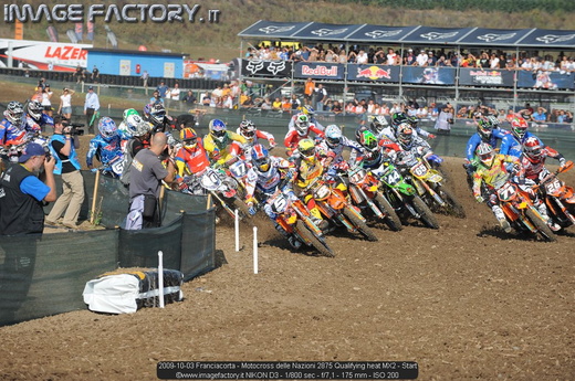 2009-10-03 Franciacorta - Motocross delle Nazioni 2875 Qualifying heat MX2 - Start